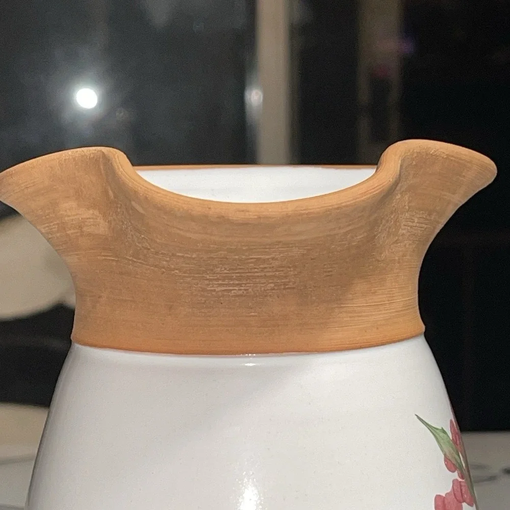 Vintage Emerson Creek Pottery Pitcher Vase Floral Flower Bedford‎ VA